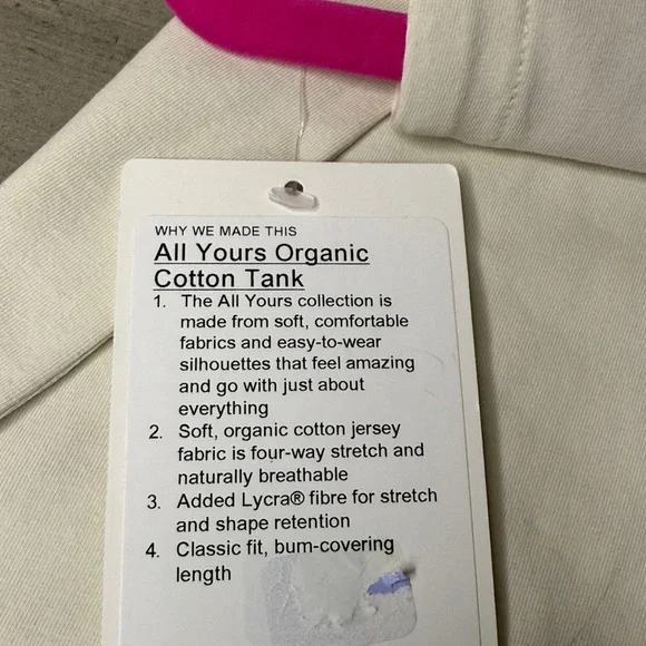 Lululemon All Yours Organic Cotton Tank - Picture 4 of 4